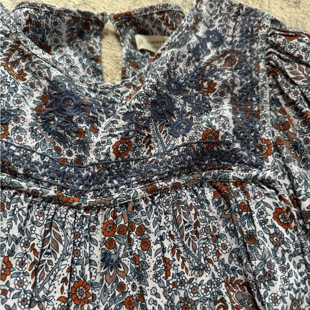 Floral Boho Blouse with Embroidery